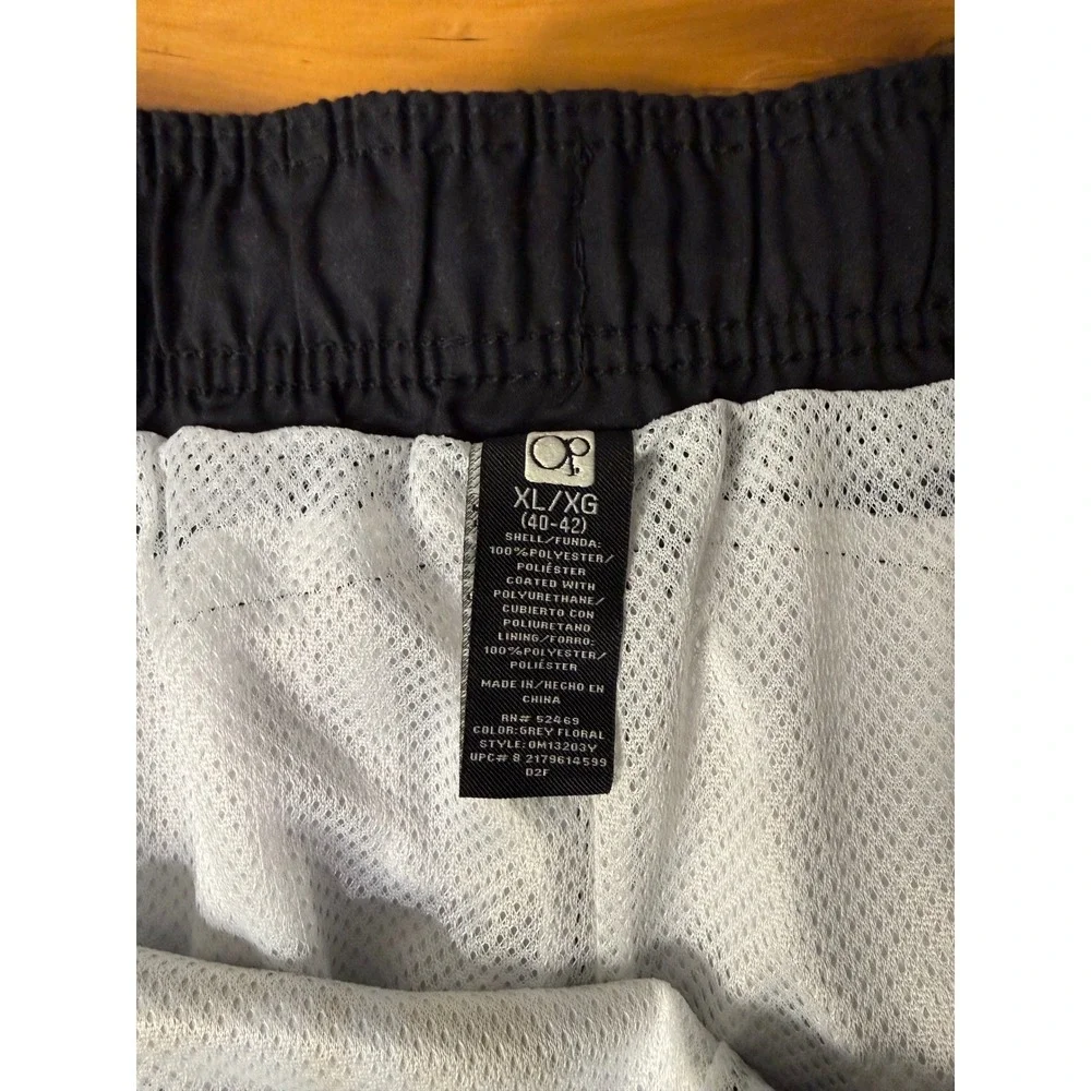 Ocean Pacific OP Board Shorts Mens‎ XL 40 Gray Floral Swim Trunks NWT